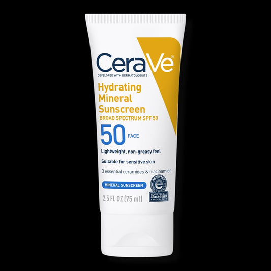 CeraVe Hydrating Mineral Sunscreen SPF 50 Face Lotion