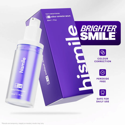 HiSmile V34 Color Corrector Serum – Instant Teeth Brightening Formula (30ml)